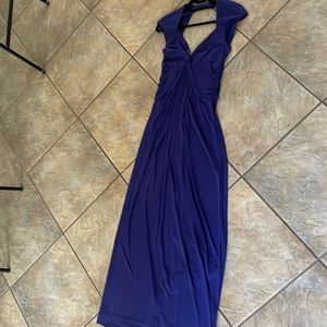 Beautiful, elegant, Nicole Miller dress in gorgeous indigo color